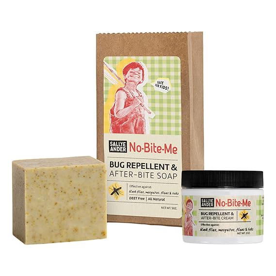 SALLYEANDER No-Bite-Me Natural Mosquito Repellent Cream & Soap Set