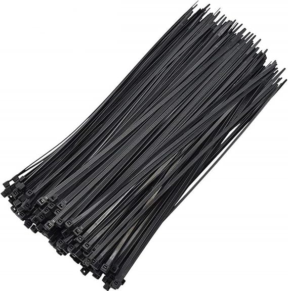 Cable Ties Black, 100 Pack Zip Ties 12 inch Long, 300mm x 3.6mm 40lbs Tensile Strength with UV Resistant, Nylon Plastic Self Locking Large Heavy Duty Cable Wrap for Tidy Wires Home Workshop and Garden