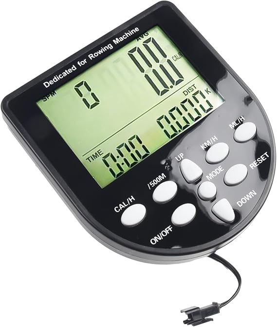 Electronic Rowing Machine Monitor, For Water Resistance Rower, With Speed Gauge And Distance Counter, With Calorie Tracking And FTMS Protocol
