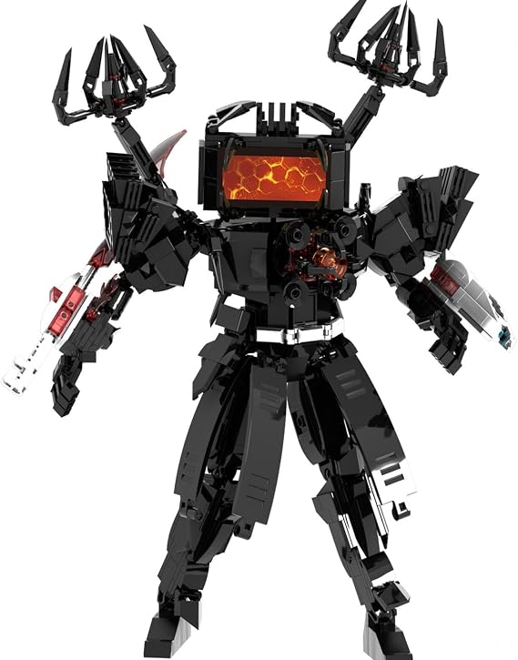 Skibidi Toilet Titan Building Blocks Toy Cameraman Speakerman Clock TV Man Monitor Action Figure Model Horror Game Multiverse Upgraded Adults Kids Fans Collectible Animation Birthday Gift ﻿ A