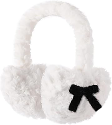 Valentines Day Gifts for Her Earmuffs for Women, Foldable & Fuzzy Ear Muffs for Outdoor Activities