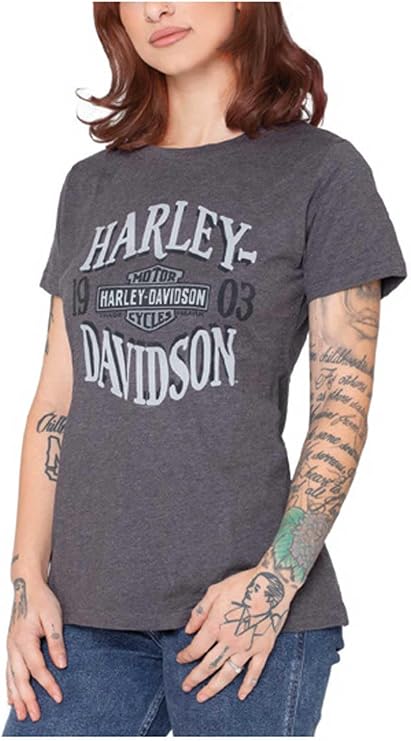 Harley-Davidson Women's New Vintage Short Sleeve Crew-Neck Tee - Nine Iron
