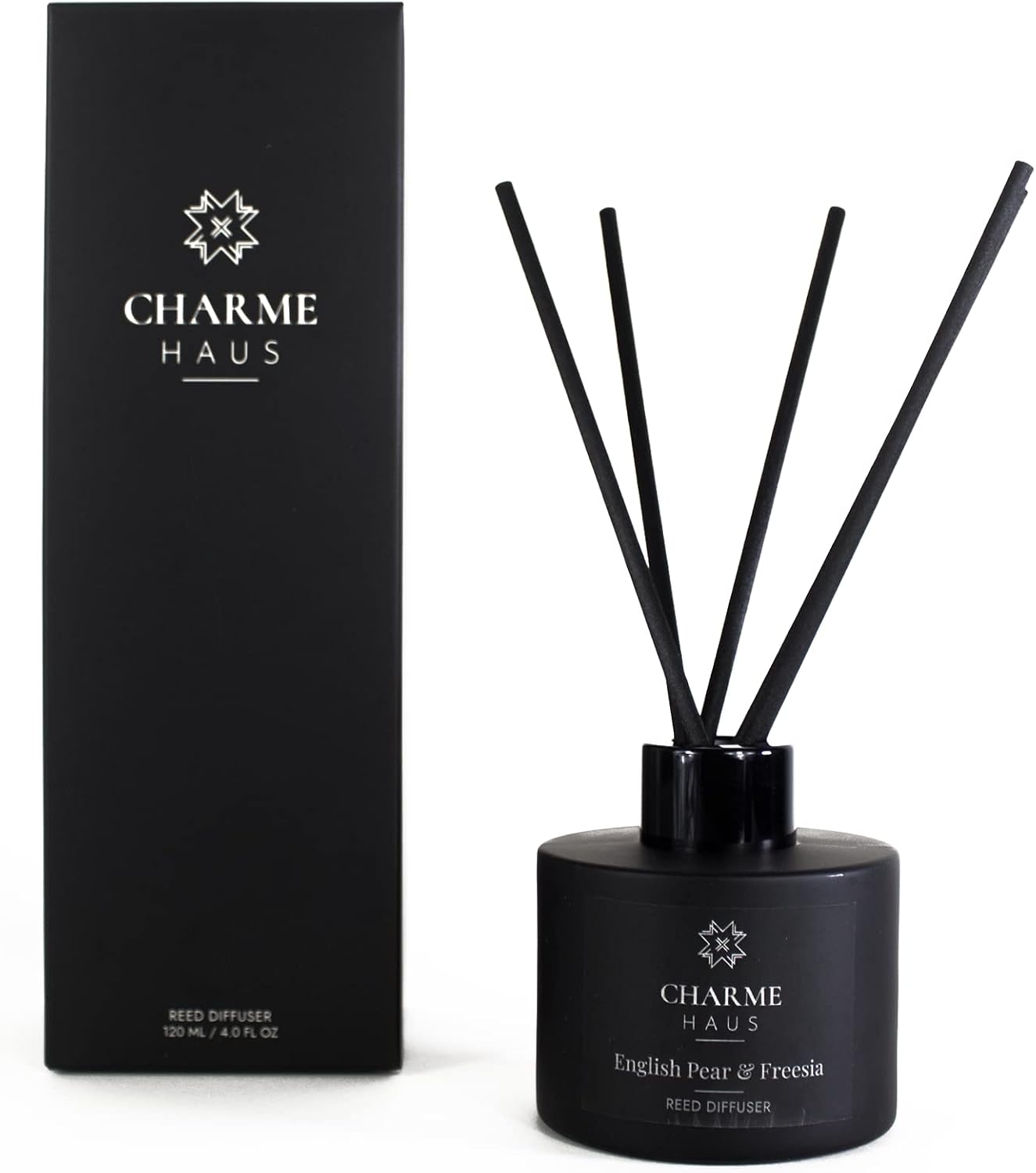 Reed Diffuser for Home, Includes 5 Fiber Sticks, Home Goods Perfect for Stress Relieving, Decorating, and harmonizing Any SpaceEnglish Pear, and Freesia