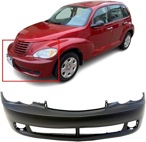 FitParts Compatible With Front Bumper Cover 2006-2010 Chrysler PT Cruiser Classic Couture Base LX Limited Touring GT Convertible Wagon 06-10. New, With Fog Light Holes. CH1000864 2007 2008 2009