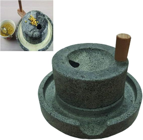 Korean Traditional Mini Matdol Millstone For Grinding Bean,Garlic,Coffee Bean,Green Gram,Red Bean and For Home Interial