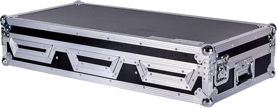 DEEJAY LED TBHDJM9CDJ2KWLT Fly Drive DJ Coffin Case For Pioneer Two CDJ2000 Plus One DJM900 Mixer or Similarly Sized Equipment with Laptop Shelf & Low Profile Wheels