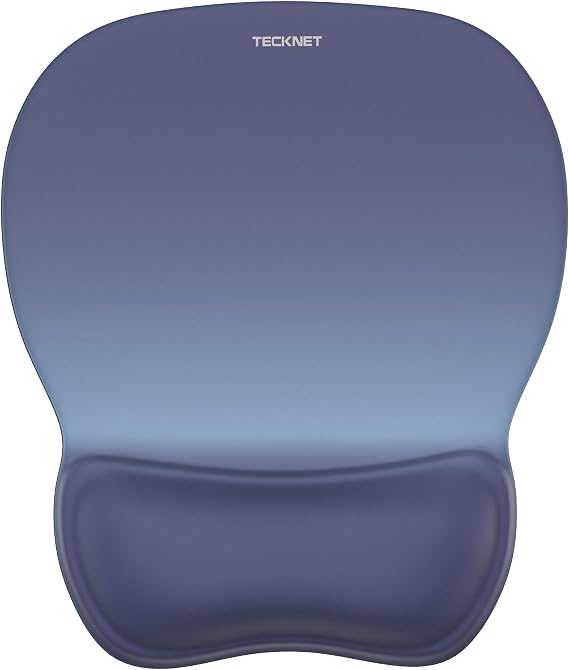 TECKNET Gel Ergonomic Mouse Pad with Wrist Rest, Non-Slip PU Base, Gradient