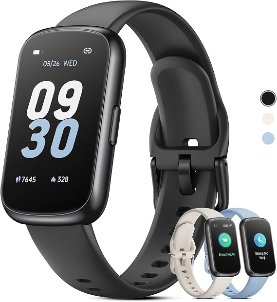 Smart Watches for Women Men, 1.47'' Fitness Watch with 24/7 Heart Rate, Blood Oxygen, Sleep Monitor, Menstrual Cycle, Step Counter, 3ATM Waterproof Fitness Tracker, Charcoal/Black