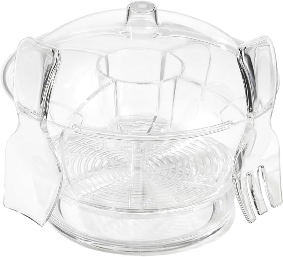 Prodyne Cold Ice Acrylic Bowl, 6.5 Qt, Off-white