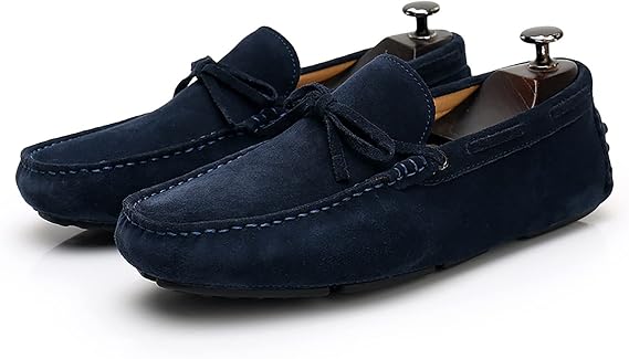 Men's Soft Suede Driving Loafers Shoes Handmade Moccasin Slippers Business Shoes Leather Loafers Casual Shoes for Men Slip On Boat Shoes