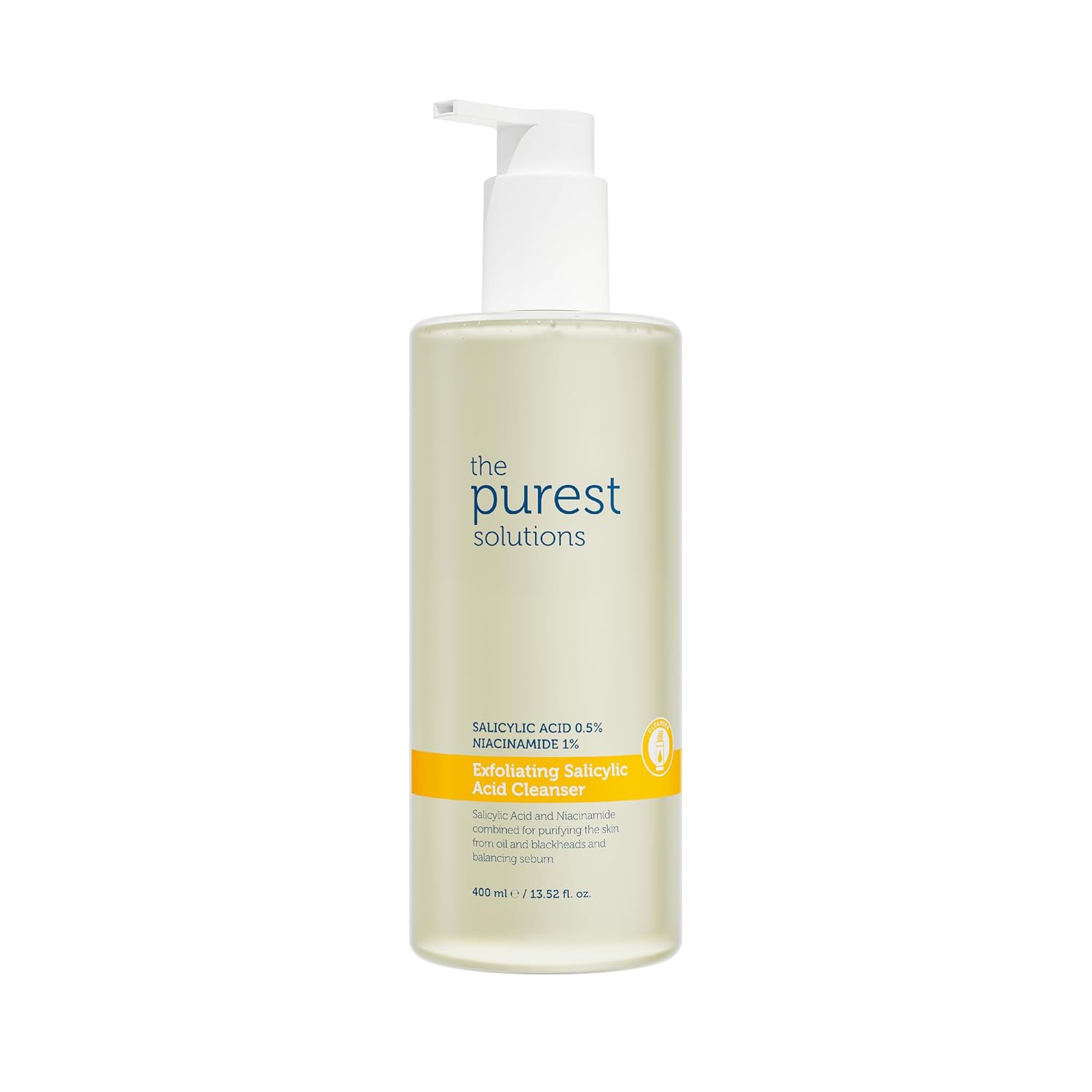 The Purest Solutions 0.5% Salicylic Acid + 1% Niacinamide Exfoliating Cleaner (400ml)