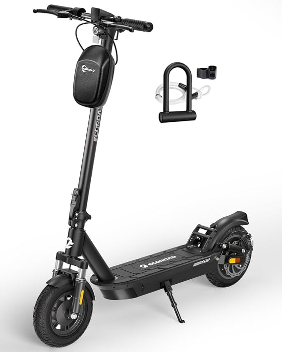 ECOROAD Electric Scooter for Adults, 750W Motor & 25 MPH & 30-35 Miles Long Range, 8.5&10" Tires with Dual Suspension, Foldable Commuting E Scooter with App Control