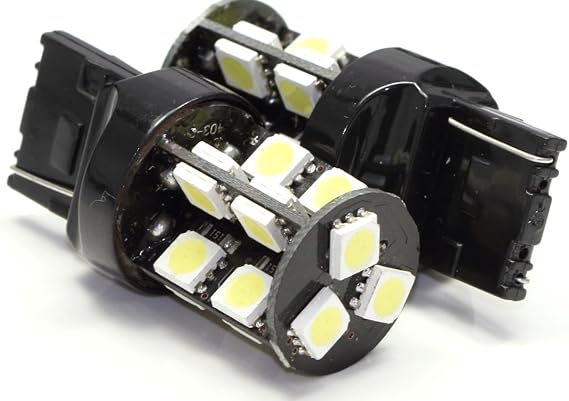2pcs Super Bright White Car Light Bulb White 19-SMD LED Backup Daytime Running Reverse Light DRL Bulbs 7440 T20,7441, 7440A, 992 L117