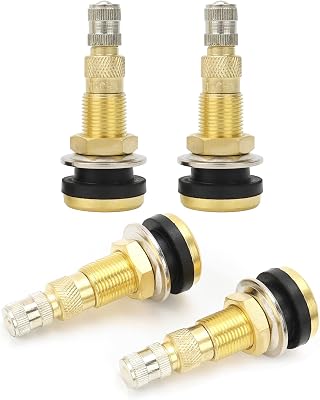 TR618A Heavy-Duty Clamp-In Tubeless Air Liquid Tractor Valve Stems - 4-Pack for Tubeless Tires, Industrial, Agricultural Wheels, Tractors & Graders
