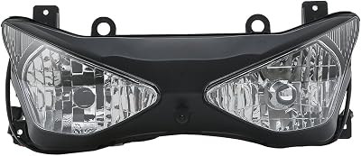 TCT-MOTORPARTS Front Headlight Headlamp Assembly Fits for Kawasaki Ninja ZX6R ZX-6R ZX636 ZX6RR ZX600 2003 2004