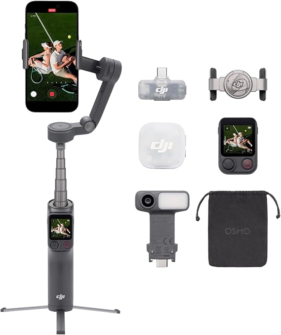 Osmo Mobile Creator Combo | Gimbal Stabilizer for iPhone & Android, Detail-Rich Audio, DJI OsmoAudio, Active Noise Canceling, 3-Axis Stabilization