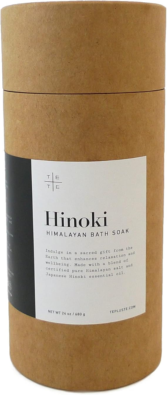 TE + TE Hinoki Bath Soak | One Pure Note | Japanese Hinoki | Calming | 24 oz