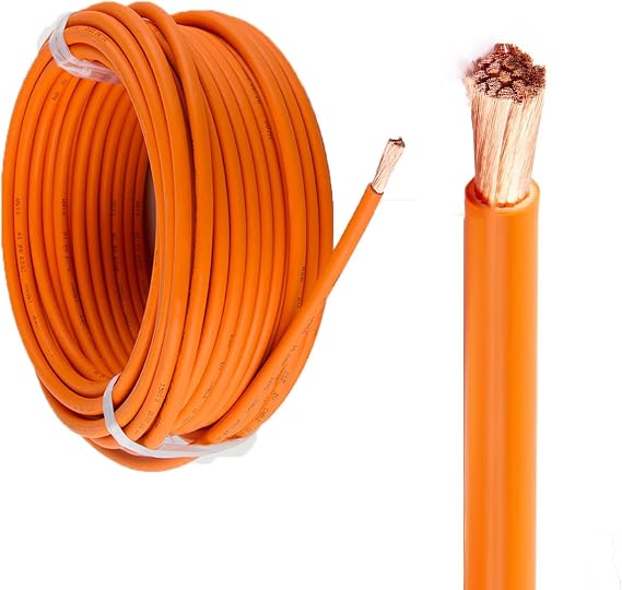 320FT EV Oxygen-Free Copper High Voltage Cable – 0.5-16 Mm² Single Core Automotive Power Wire With XLPE Insulation, 1000/1500V With Insulating Tape, for Electric Vehicles, Motors(2.50mm²)