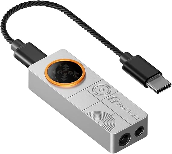 Fosi Audio DS3 USB-C DAC Amplifier Dongle Portable Headphone Amplifier with Gaming 7.1 Spatial Audio ES9039Q2M XMOS POWERED DSD512 3.5 mm Single 4.4 mm Balanced for PC/Phone/PS5/Switch Silver