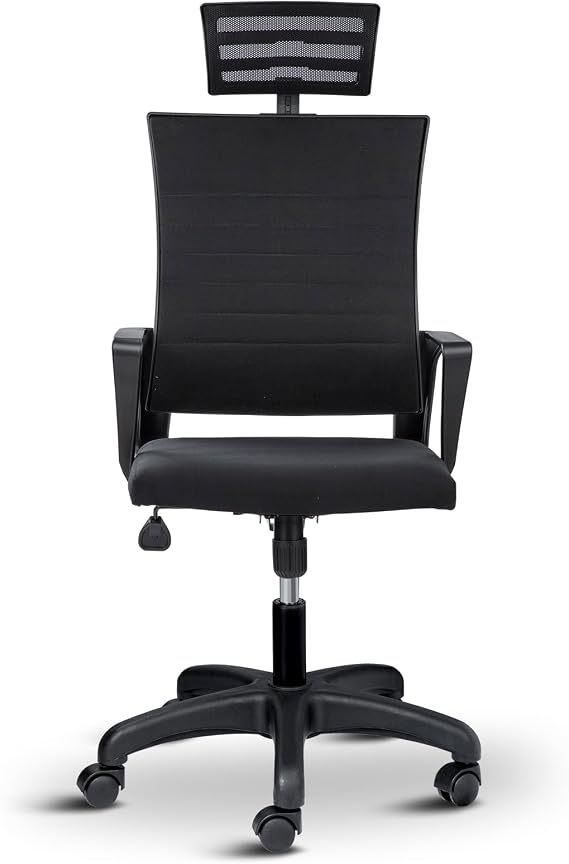 Rigel Ergonomik Ofis Koltuğu, Yükseklik Ayarlı Konfor Sistemi, Hareketli Başlık Desteği, Temizlenebilir Kumaş, Plastik Ayaklı Dayanıklı Çalışma Koltuğu