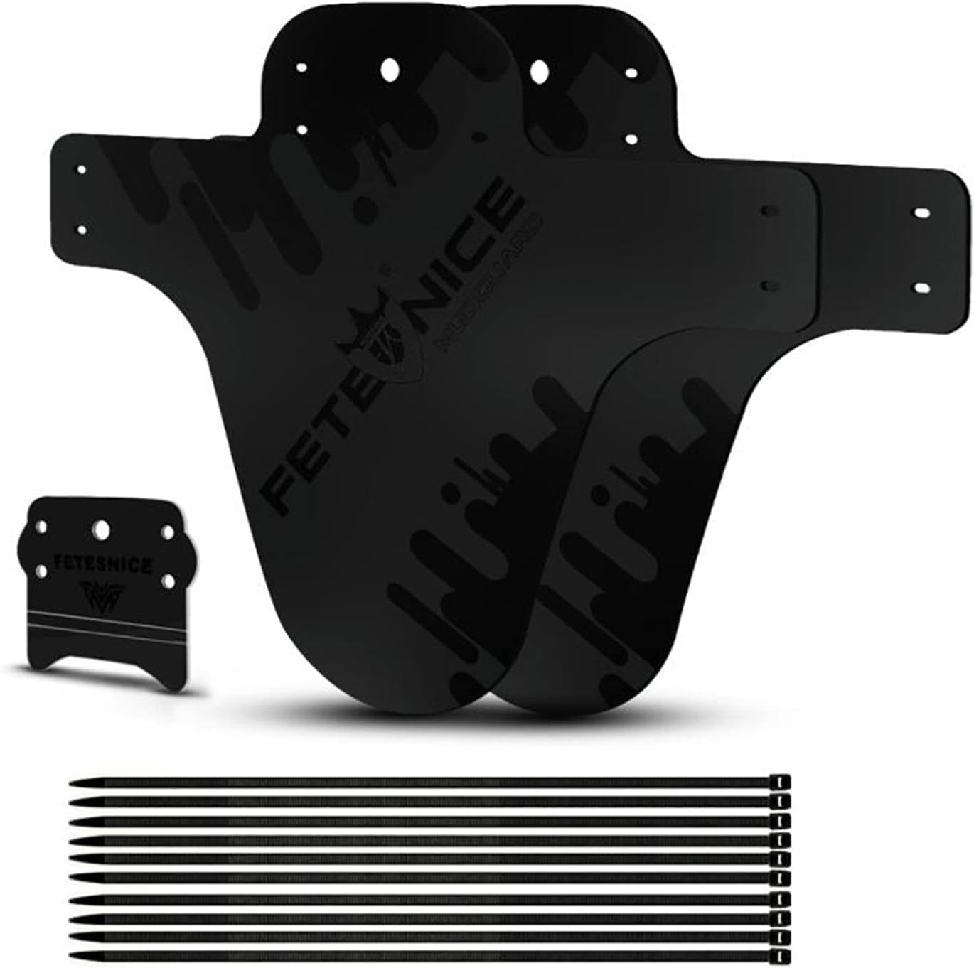 FETESNICE Adjustable Mountain Bike Fender, Front and Rear Compatible,Fits 26", 27.5", 29", Plus Size and Fat Bike Wheel Sizes,2Pcs