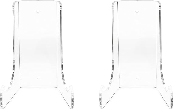 Clear Choice Set of 2 H 8.5 X W 6 X D 4.5 Double-Bend Acrylic Easel Stand |Table top or Wall Mount, Display, Flat Plates, Photos, Place Cards| Clear (H 8.5 X W 6 X D 4.5)