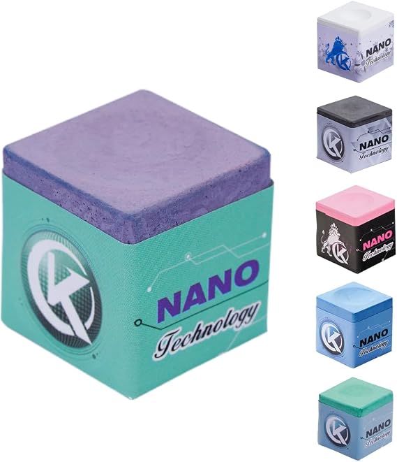 KONLLEN Magnetic Pool Chalk Holder and Nano Cue Chalk Set, Low-Dust Billiard Chalk Combo with Quick One-Hand Access for Better Grip and Control