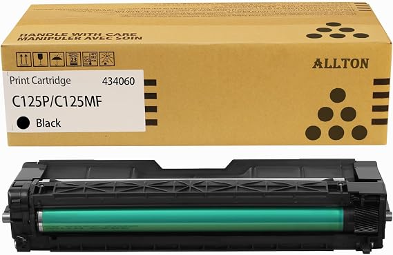C125 P & C125MF 434060 Black Toner Cartridge Compatible Ricoh C125P Black Toner Cartridge Replacement for Ricoh C125 P & C125MF Printer(1-Pack)