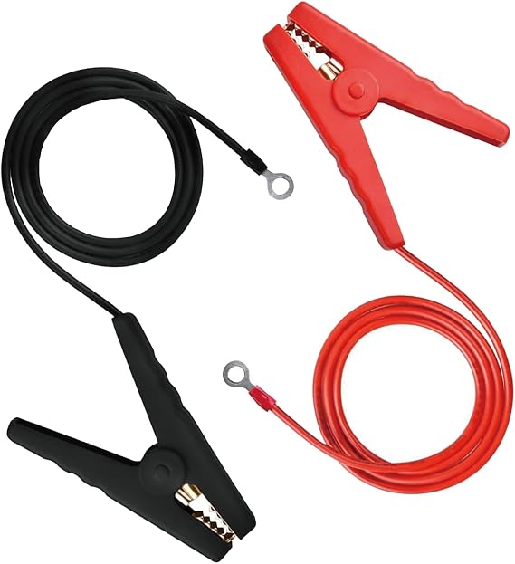 Fence Jumper Cables with Crocodile Clips, Fence Lead Copper Wire with Alligator Clips for Electric Fence Charger, Solar Electric Fence Connector