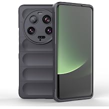 Liquid Silicone Case for Xiaomi 13 Ultra with Anti-Germ Protection, Anti-Scratch Soft Microfiber Lining, High Resilience Gel Rubber Full Body Shockproof Cover, Dark grey