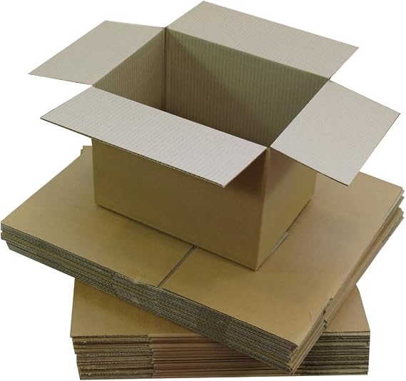 Triplast 457 x 305 x 305mm Large Single Wall 18x12x12" Cardboard Removal Moving Storage Boxes (Pack of 5)