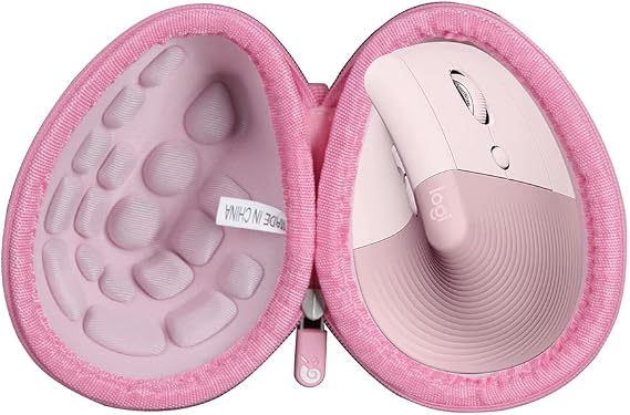 Hermitshell Hard Travel Case for Logitech Lift Vertical Ergonomic Mouse (Pink, Case for Right-Handed Mouse)