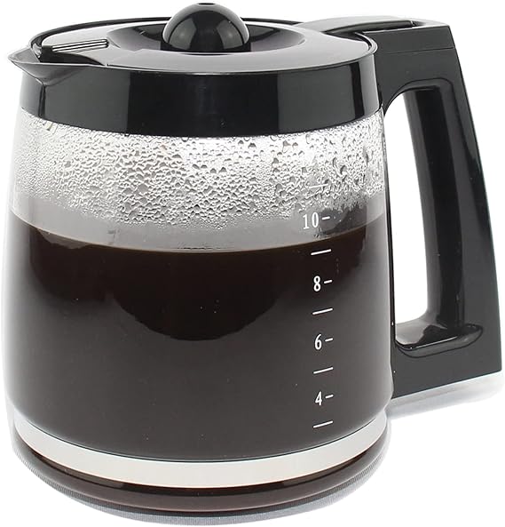 12-Cup Glass Coffee Carafe Replacement for Hamilton Beach Coffeemaker | Part# 990117800 Fits Models 46310, 49976, 49966, 49350, 49957, 49954, 49933, 49980A, 49980Z, 49983, 49618, 46300, 49950