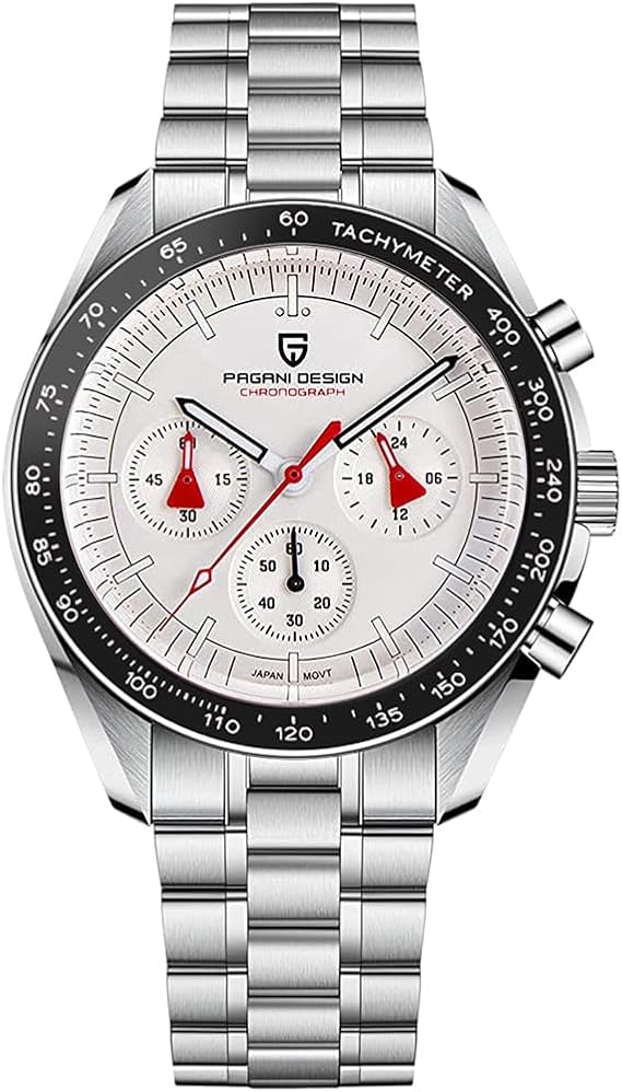 Pagani Design 1701 V6 Moon Wristwatch Men's Quartz Chronograph Watches Japan VK63 Movement Stainless Steel Waterproof Sports Watch