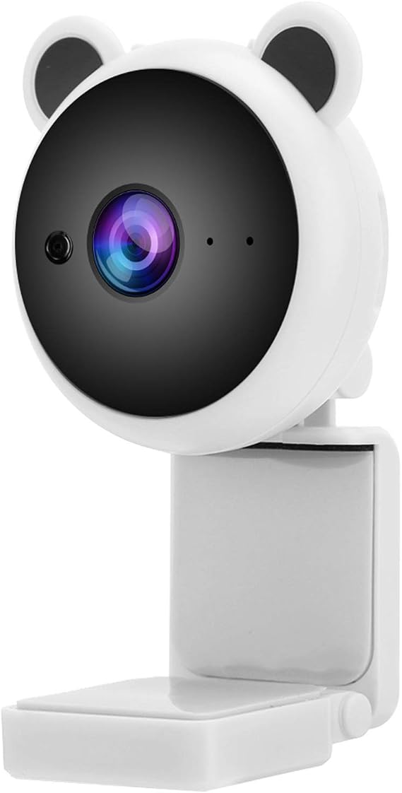 Webcam, 2MP Pixel 1080P PC Camera with Mic, Laptop for PC(White)