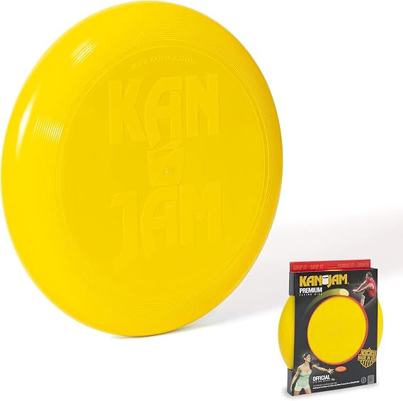 Kan Jam Ultimate Disc Golf Frisbee - Official Size Disc Golf Disc with Light Up Frisbee Options for Outdoor Games, Yellow