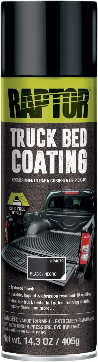 RAPTOR 1K Truck Bed Aerosol Spray, Professional Grade, Black