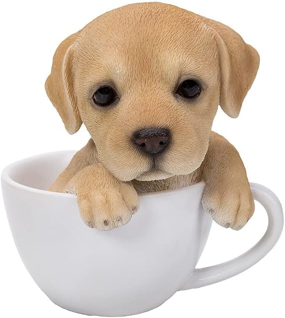 Pacific Giftware Adorable Teacup Pet Pals Puppy Collectible Figurine 5.75 Inches (Labrador)