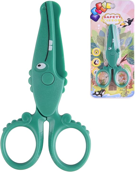 ASTARON Toddler Safety Scissors Crocodile Kids Preschool Training Scissors