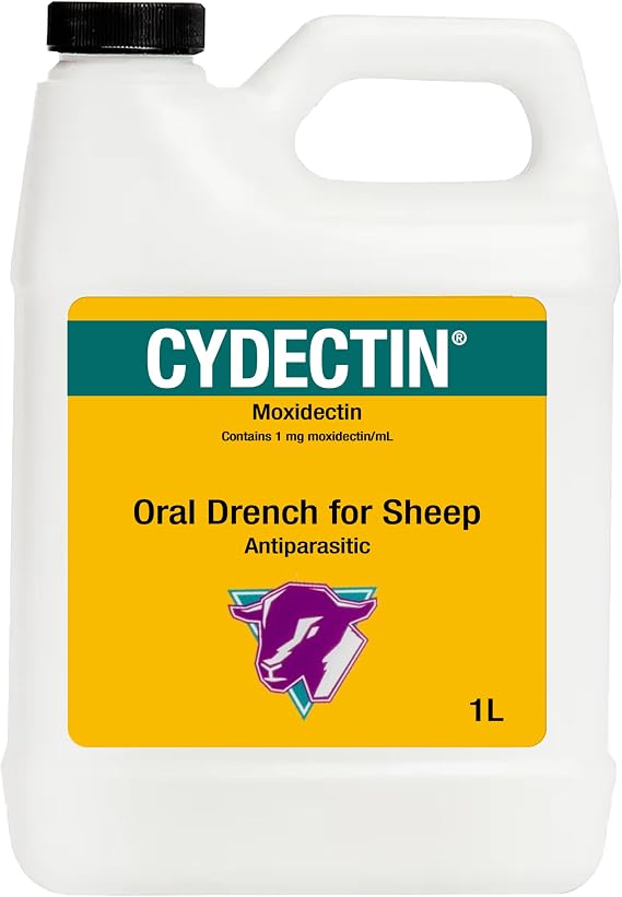 Cydectin (Moxidectin) Oral Drench for Sheep | Ready-to-use Solution Controls 13 Parasite Species | 1L Dewormer