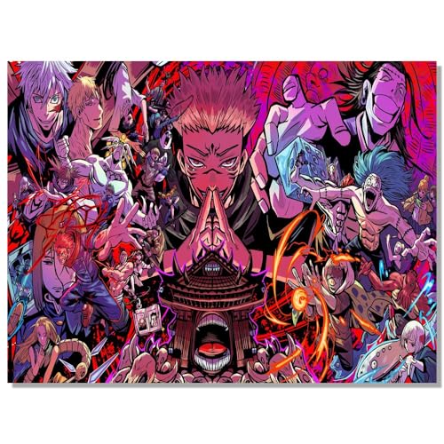 Anime Jujotsu Kaisan Poster For Fans Kids Birthday Gifts-Manga Lovers Posters Canvas Art Print Manga Picture For Teen GirlsBoys Room Bedroom Wall Decor