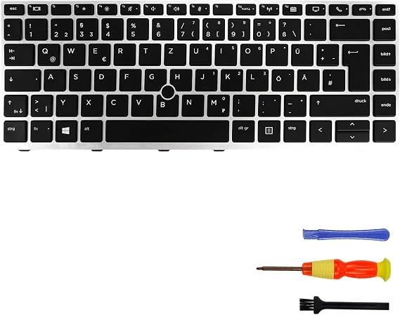 Backlight keyboard for HP EliteBook 840 G5 846 G5 745 840 G6 14u G5 L14379-001 L14377-DH1 (German, Backlight)