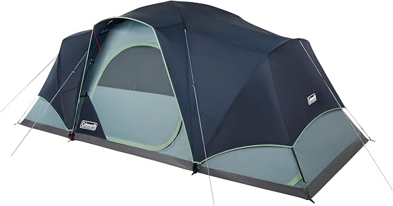 Coleman Skydome XL Large Family Tent, Weatherproof 8/12 Person Tent Sets Up in 5 Mins, Rainfly & Carry Bag Included, Made of PFAS-Free Materials
