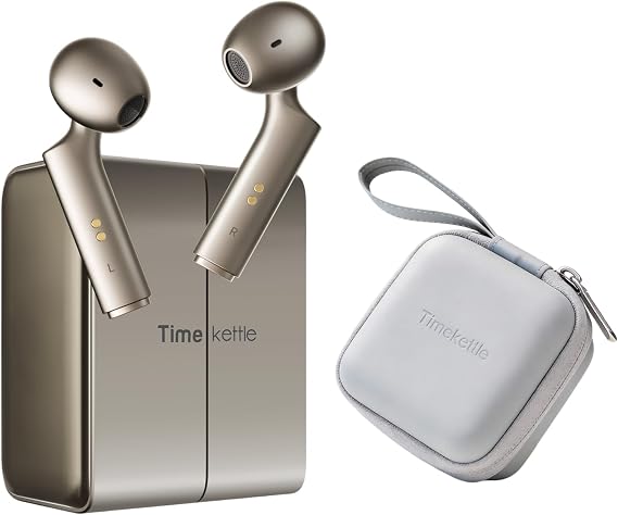 Timekettle W4 AI Language Translator Earbuds with Portable Protective Carrying Case - 2-Way Simultaneous Translation, 40 Languages & 93 Accents (B0FGPZ1H4W + B0GFTKC628)