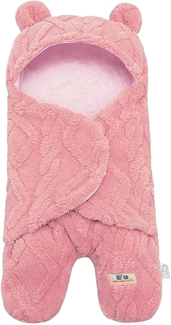 BlueSnail Comfortable Swaddling Blanket,Breathable and Soft Newborn Receiving Blanket (Pink)