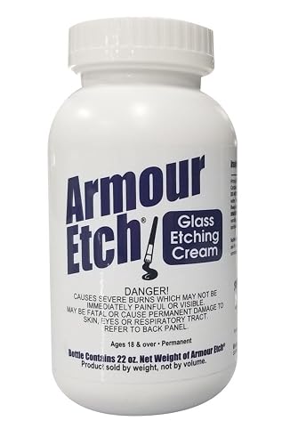 Armour Etch Glass Etching Cream, Create Designs on Glass Surfaces, 22 oz