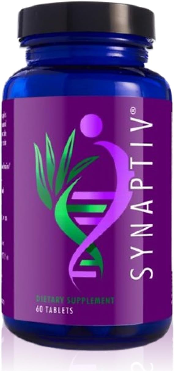 Youngevity Synaptiv 12-in-1 Brain Support with Ginkgo, Bacopa, 60 Tablets