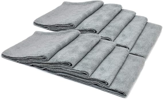 Autofiber [Mr. Everything] Premium Paintwork and Coating Leveling Towel (16"x16") 10 Pack (Gray)