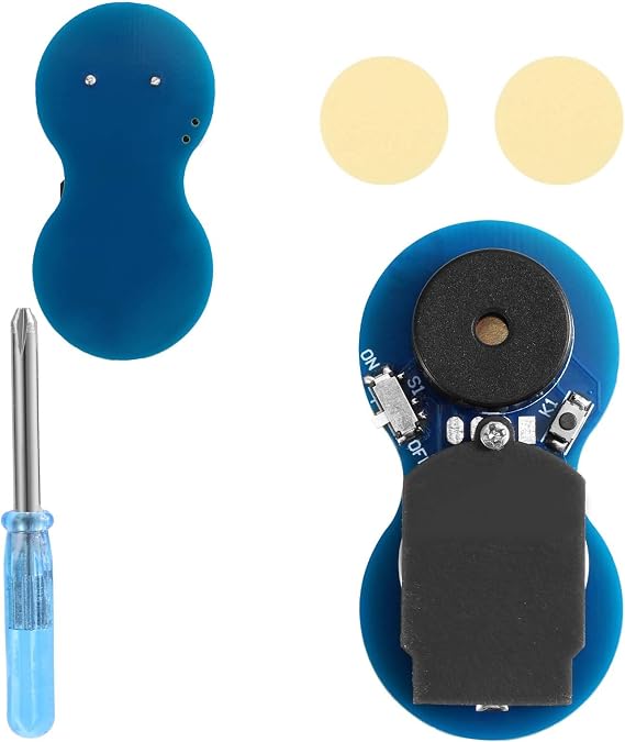Prank Cricket Noise Maker, Figure 8 Appearance Cricket Noise Generator with 16 Chirping Sounds Hidden Beeping Prank Items for Office School Home Party Car (Blue)