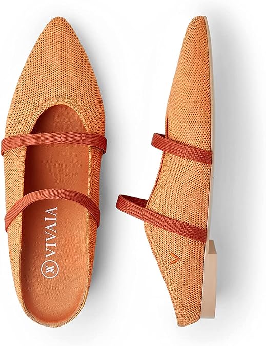 VIVAIA Elle Women's Casual Flats Slip on Washable Ballet Shoes Slippers Pointed-Toe Style